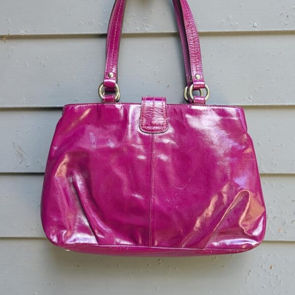 Coach SOHO Plumb Patient Leather Handbag NWOT! - Picture 5 of 13